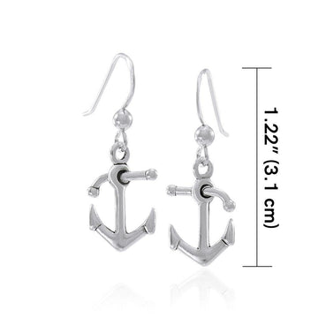 Anchor Sterling Silver Earrings TER1498 - Jewelry